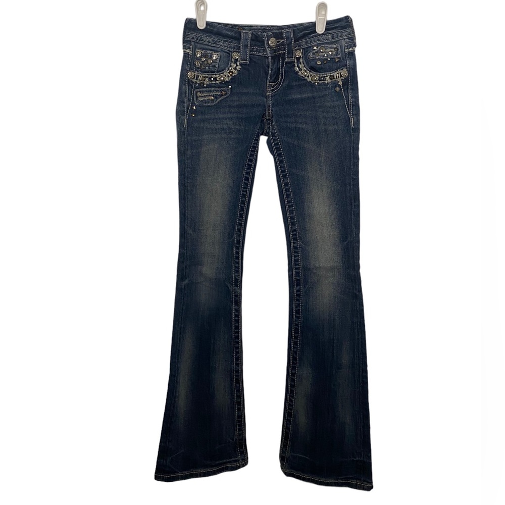 Miss Me Jeans Dark Wash Signature Rise Boot Denim Waist Size 22